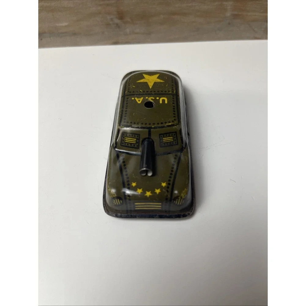 Vintage Toy Lot West Germany Car + Argo U.S. Army Armored Cannon Staff Car 1950